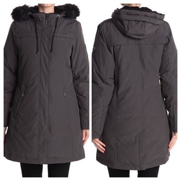 Vince Camuto Faux Fur Hooded Jacket Size XS - Picture 2 of 12